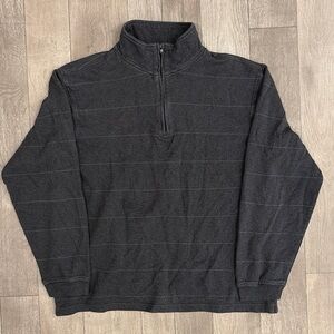 Men's Black Quarter-Zip Sweater